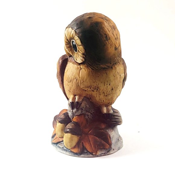 Baby Owl Andrea by Sadek Bisque Porcelain Figurine 6350 Japan 6350 - Picture 7 of 7